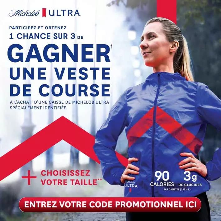 Participez pour gagner une veste de course Michelob Ultra