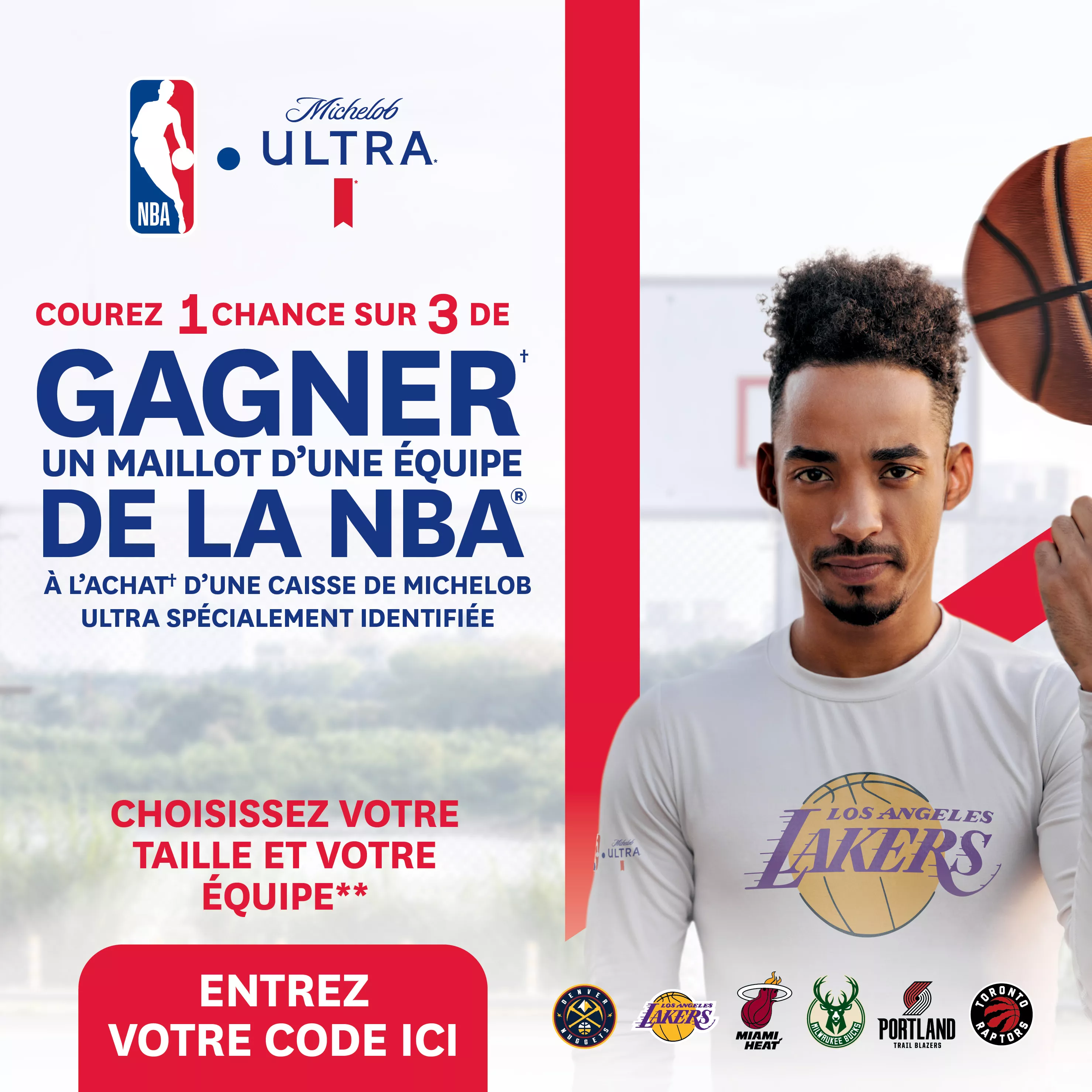 Participez pour gagner le maillot de l'équipe NBA